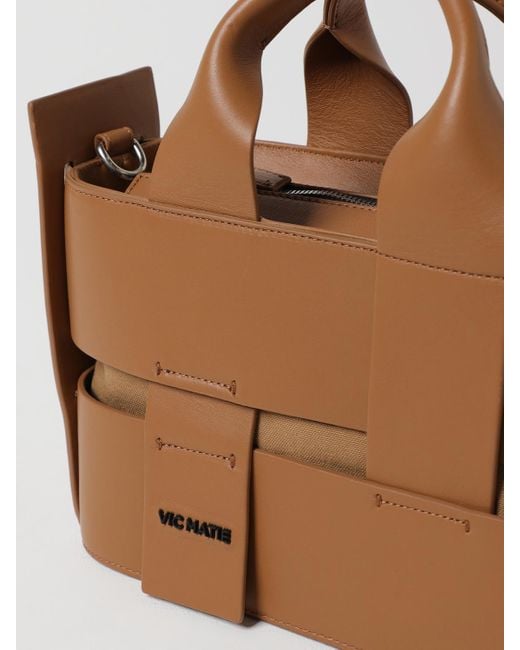 Vic Matié Brown Schultertasche Damen