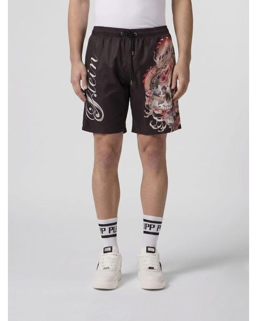 Philipp Plein Black Shorts for men