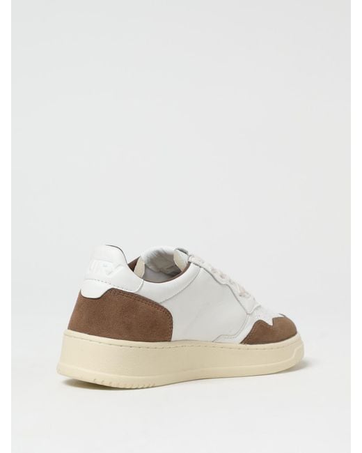 Autry White Medalist Leather Sneakers for men