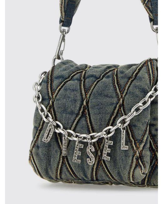 DIESEL Gray Charm-D Shoulder S Bag