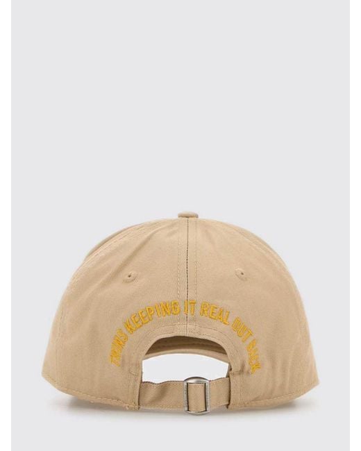 DSquared² Blue Cotton Twill Hat With Logo Patch for men