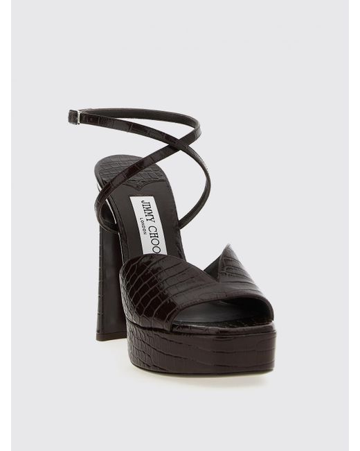 Jimmy Choo Black Flache Sandalen Damen