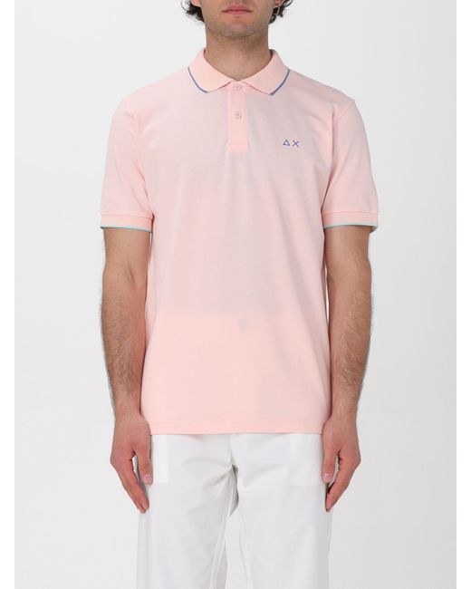 Sun 68 Pink Polo Shirt for men
