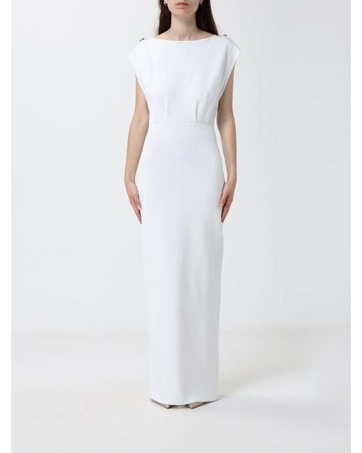 Elisabetta Franchi White Long Dress