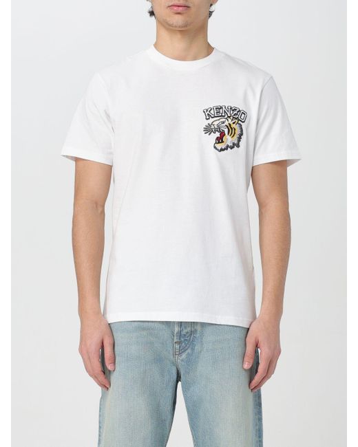 T-shirt Tiger di KENZO in White da Uomo