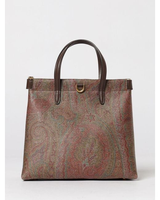 Etro Brown Shopping Talk Small Bag