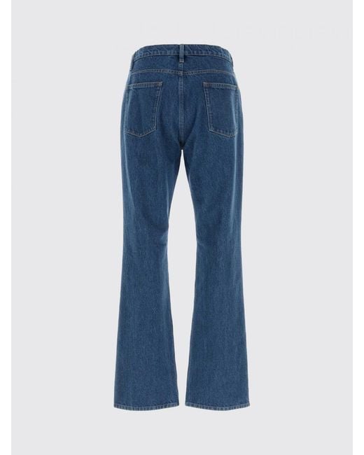 Jil Sander Blue Flared Cotton Trousers for men