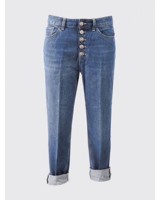 Dondup Blue Cropped Fit Denim Jeans