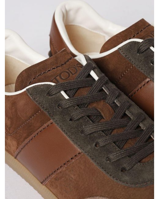 Tod's Brown Nubuck Sneakers for men