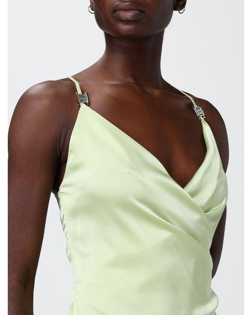 Hanita Green Satin Dress