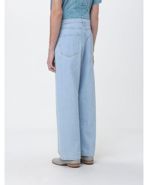 Maison Kitsuné Blue Maison KitsunÉ Wide Leg Jeans for men