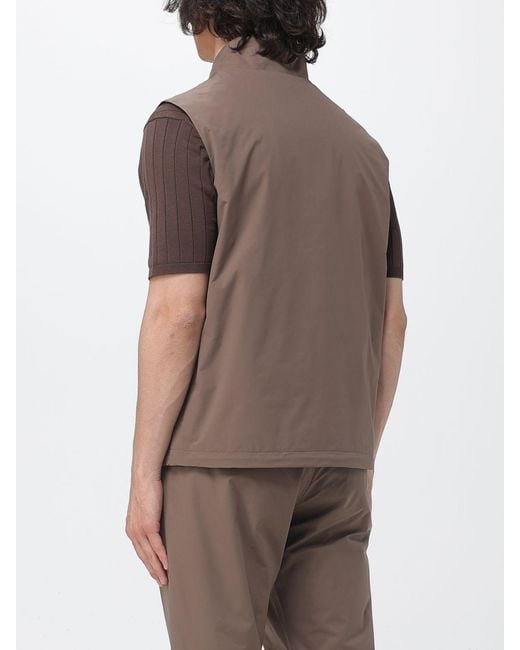 People Of Shibuya Brown Polyester Vest for men