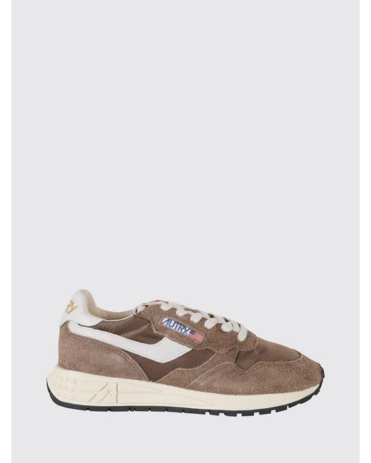Autry Multicolor Reelwind Nylon And Suede Sneakers With Serrated Sole