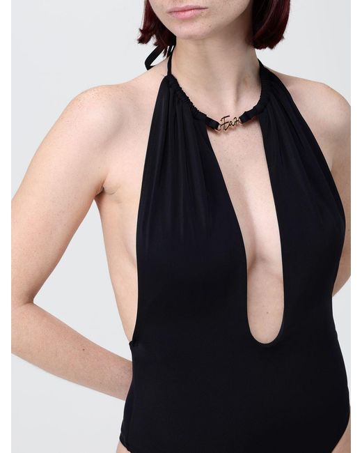 EA7 Black One-Piece Swimsuit With Metal Logo