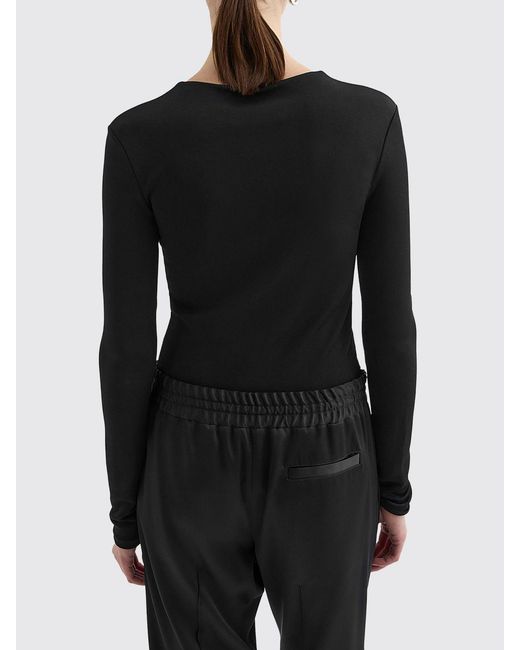 Jil Sander Black Basic Viscose Knit Top