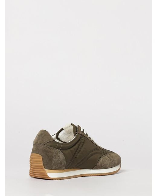 Totême  Green Nylon And Suede Sneakers