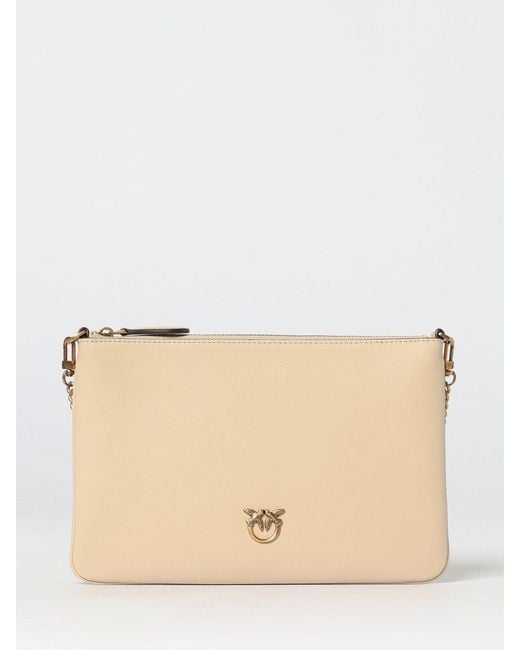 Pinko Natural Flat Love Bag Simply Leather Clutch