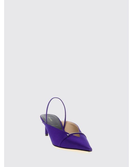 Tom Ford Purple D'Orsay Satin Slingback Pumps