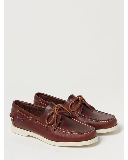 Sebago Brown Docksides Portland Oiled Leather Loafers