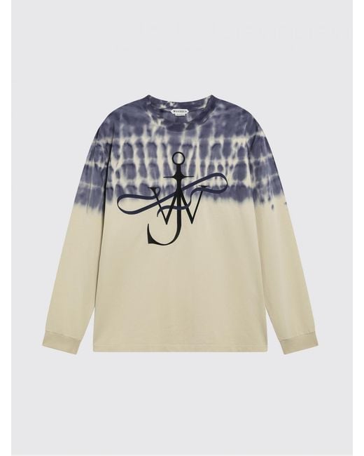 J.W. Anderson Blue Cotton T-Shirt With Logo for men