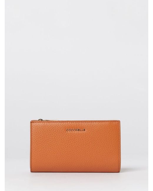 Coccinelle Orange Metallic Soft Hammered Leather Wallet