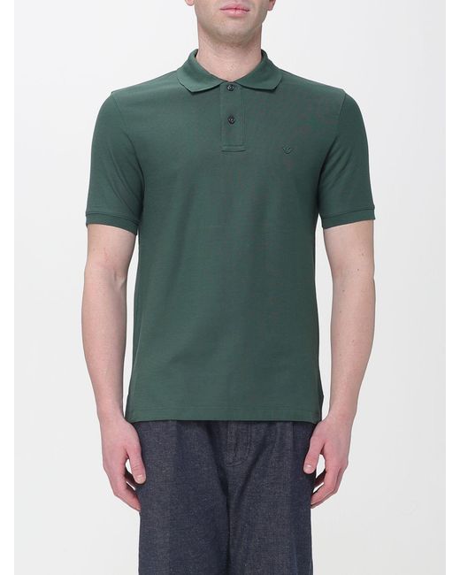 Emporio Armani Green Cotton Polo Shirt for men