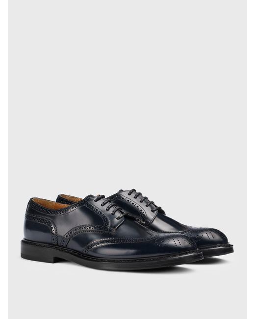 Doucal's Blue Brogue Shoes for men