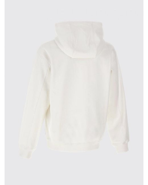 Casablanca White Printed Organic Cotton Hoodie for men