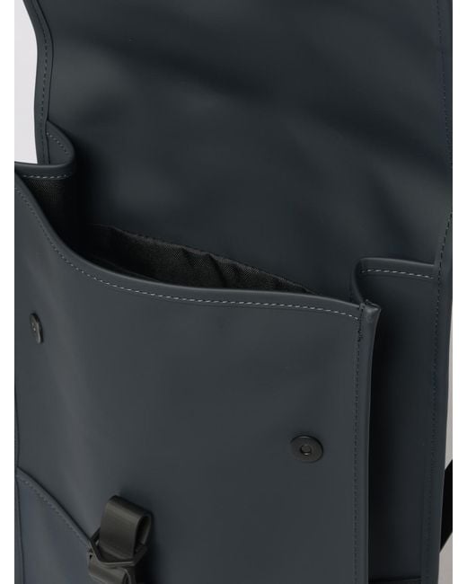 Rains Black Puffed Mini Backpack for men