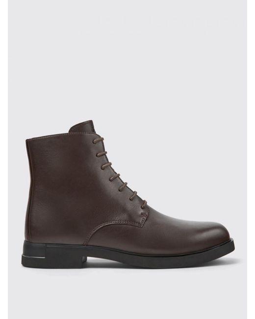 Camper Brown Iman Leather Ankle Boots