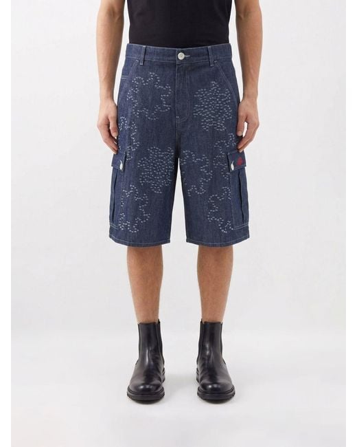 Marni Blue Cotton Denim Shorts for men