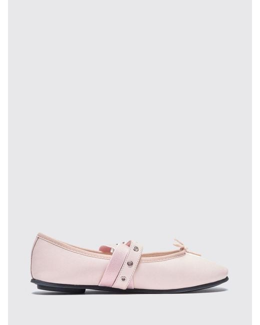 Repetto Pink Twist Leather Ballet Flats