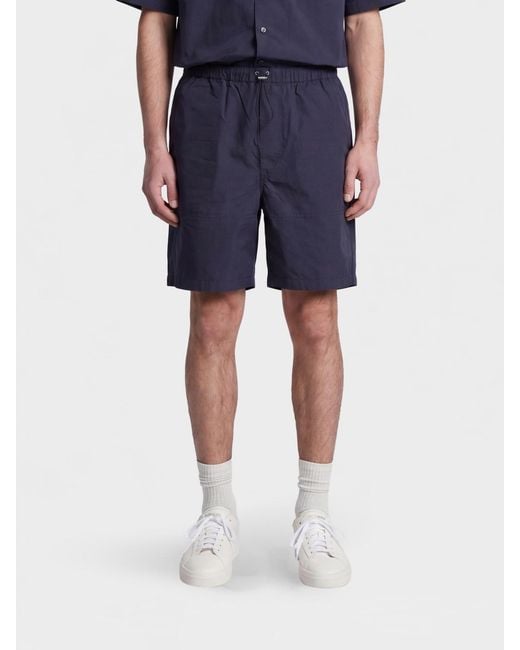 Roberto Collina Blue Cotton Shorts for men