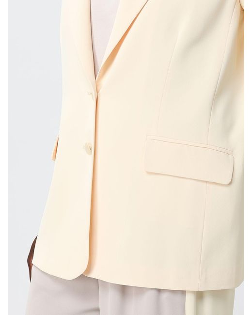 Hanita Natural Crepe Single-Breasted Blazer