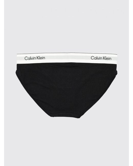 Calvin Klein Black Cotton Blend Logo Briefs