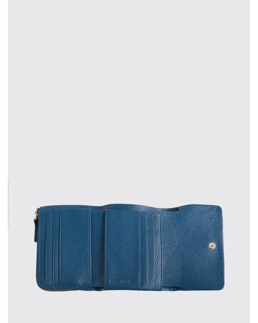 Coccinelle Blue C-Me Softy Hammered Leather Bag