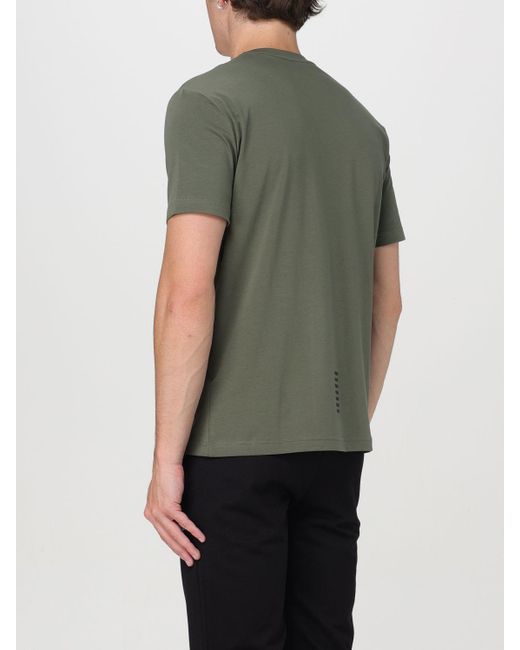 T-shirt in cotone con logo di EA7 in Green da Uomo