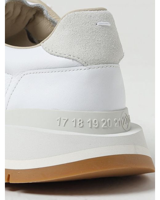 Sneakers in nylon e pelle di Maison Margiela in White