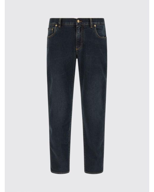Dolce & Gabbana Blue Dolce &Amp Gabbana Mid-Rise Straight Jeans for men