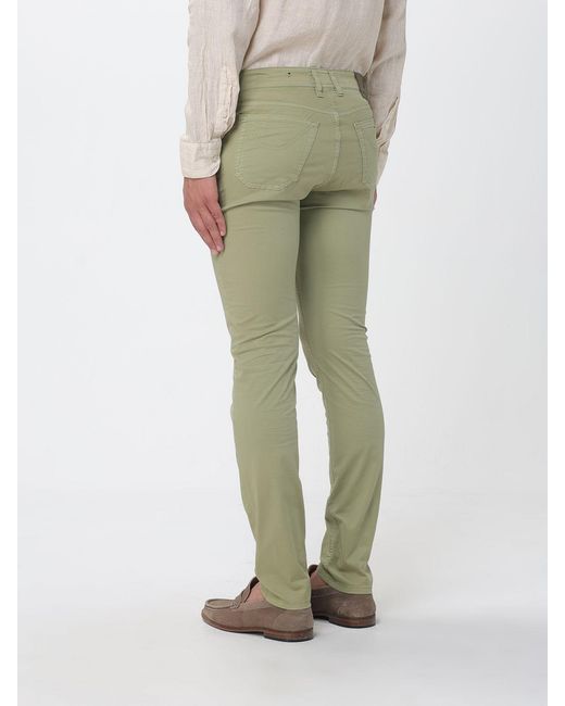 Jeckerson Green John Slim Fit Stretch Cotton Pants for men