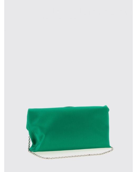 Roger Vivier Green Trompette Strass Soft Clutch