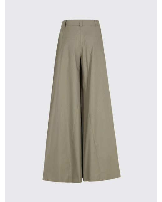 FEDERICA TOSI Green Poplin Wide-Leg Trousers