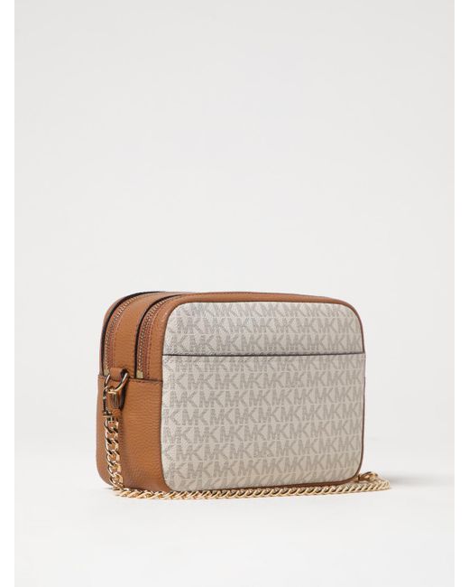 Camera Bag A Tracolla Bryant Media Con Logo di Michael Kors in Natural