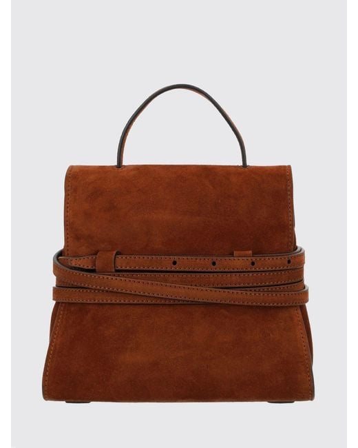 Moschino Couture Brown Tie Me Suede Bag