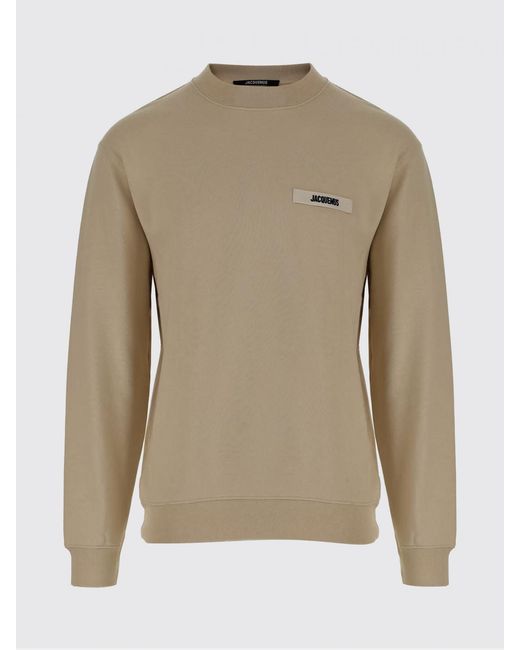 Jacquemus Natural Logo Cotton Crewneck Sweatshirt for men