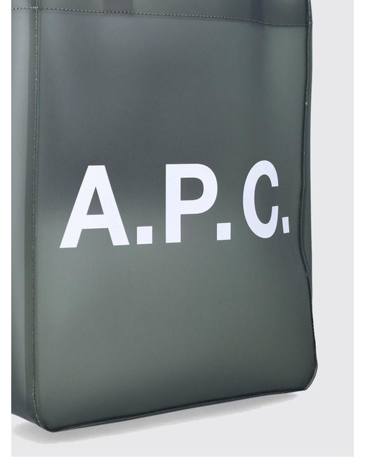 A.P.C. Gray Small Lou Pvc Shoulder Bag for men