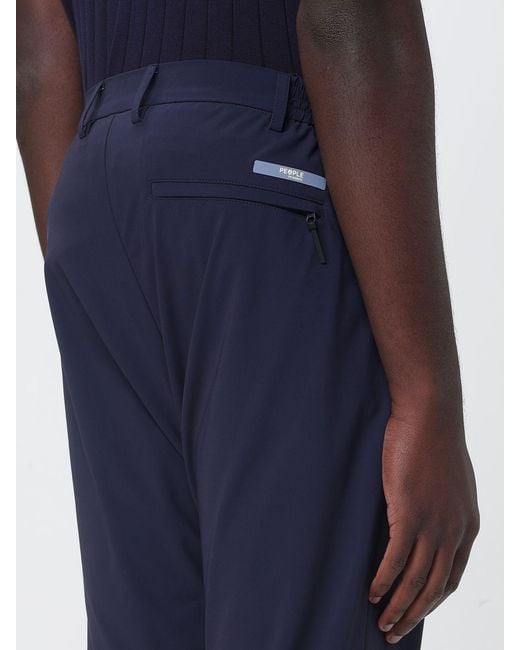 People Of Shibuya Blue Technical Fabric Chino Trousers for men