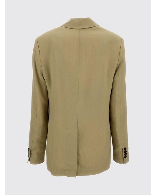 Barena Natural Single-Breasted Linen Blend Blazer With Three-Button Closure And Lapels
