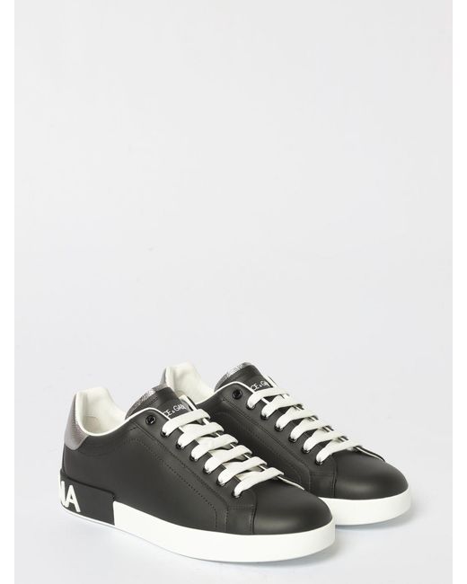 Dolce & Gabbana White Dolce &Amp Gabbana Portofino Leather Sneakers for men