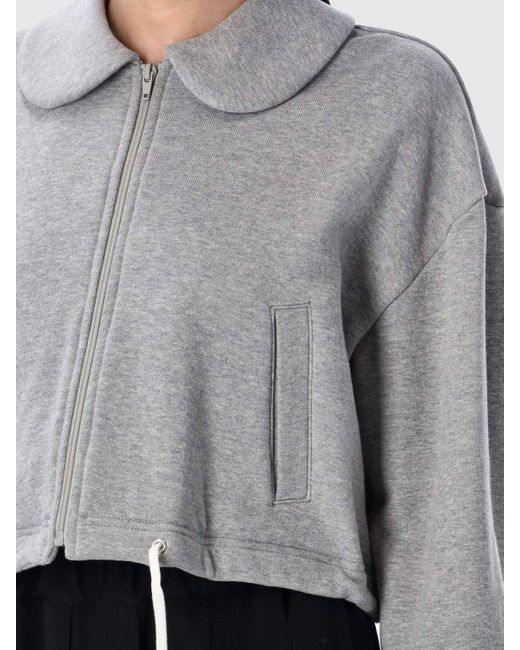 Felpa Crop Con Collo di Comme des Garçons in Gray